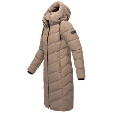 Navahoo Sahnekatzi Damen lange Winter Steppjacke Taupe Grey Größe XXXXL - Gr. 48