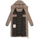Navahoo Sahnekatzi Damen lange Winter Steppjacke Taupe Grey Größe XXXXL - Gr. 48