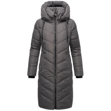 Navahoo Sahnekatzi Damen lange Winter Steppjacke Anthrazit Größe XS - Gr. 34