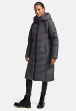 Navahoo Sahnekatzi Damen lange Winter Steppjacke Anthrazit Größe XXXXXL - Gr. 50