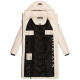 Navahoo Sahnekatzi Damen lange Winter Steppjacke Cream Größe L - Gr. 40