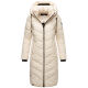 Navahoo Sahnekatzi Damen lange Winter Steppjacke Cream Größe XXXL - Gr. 46