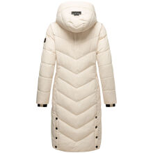 Navahoo Sahnekatzi Damen lange Winter Steppjacke Cream Größe XXXXL - Gr. 48