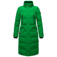 Marikoo Schneesternchen Damen lange Winter Steppjacke mit Kapuze Smaragd Green Größe XXL - Gr. 44