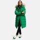 Marikoo Schneesternchen Damen lange Winter Steppjacke mit Kapuze Smaragd Green Größe XXL - Gr. 44