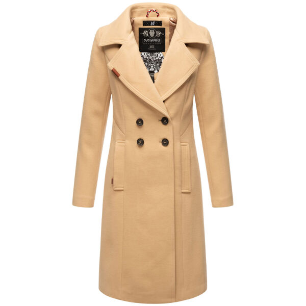 Navahoo Wooly Damen Trenchcoat Winter Mantel Beige Größe XL - Gr. 42