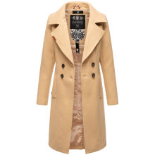 Navahoo Wooly Damen Trenchcoat Winter Mantel Beige Größe XL - Gr. 42