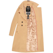 Navahoo Wooly Damen Trenchcoat Winter Mantel Beige Größe XL - Gr. 42