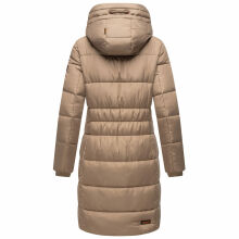 Marikoo Yuikoo lange Damen Winterjacke Taupe Grey-Größe S - Gr. 36