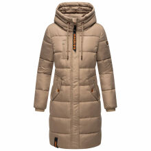 Marikoo Yuikoo lange Damen Winterjacke Taupe Grey-Größe S - Gr. 36