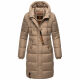 Marikoo Yuikoo lange Damen Winterjacke Taupe Grey-Größe S - Gr. 36