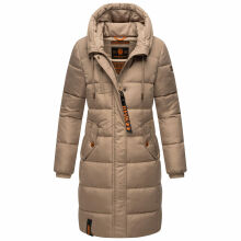 Marikoo Yuikoo lange Damen Winterjacke Taupe Grey-Größe L - Gr. 40