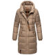 Marikoo Yuikoo lange Damen Winterjacke Taupe Grey-Größe L - Gr. 40