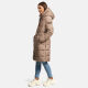 Marikoo Yuikoo lange Damen Winterjacke Taupe Grey-Größe XXL - Gr. 44