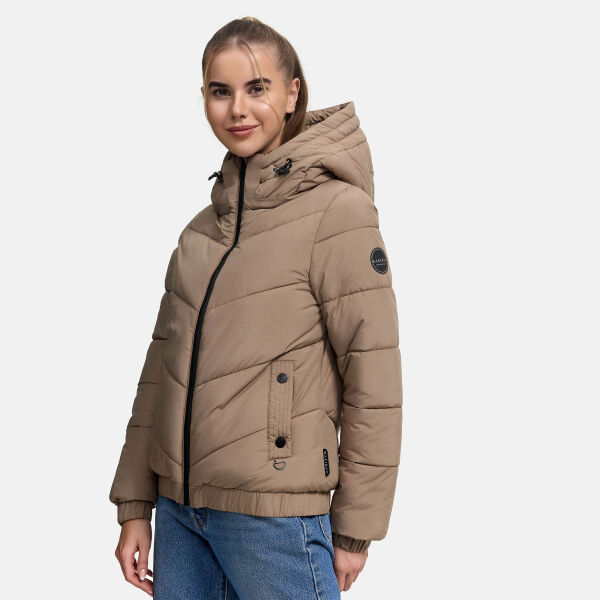 Marikoo Nayanaa Damen Winterjacke Taupe Grey Größe XL - Gr. 42