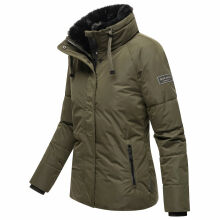 Navahoo Frostii XIV Damen Winterjacke Dark Olive Größe L - Gr. 40