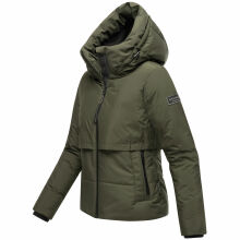 Navahoo Liebesküken XIV Damen Winterjacke Dark Olive Größe L - Gr. 40