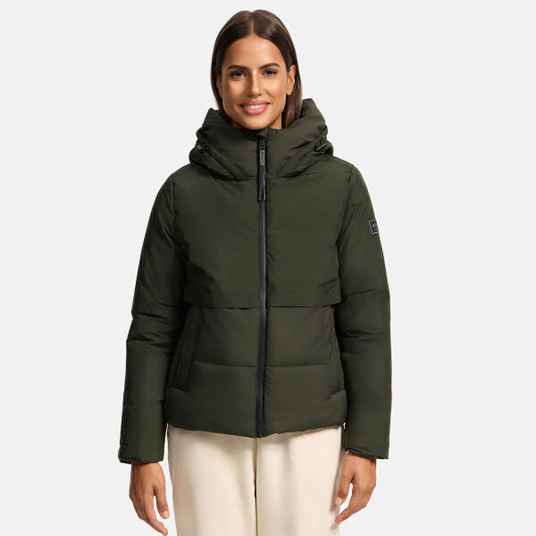 Navahoo Liebesküken XIV Damen Winterjacke Dark Olive Größe XXL - Gr. 44