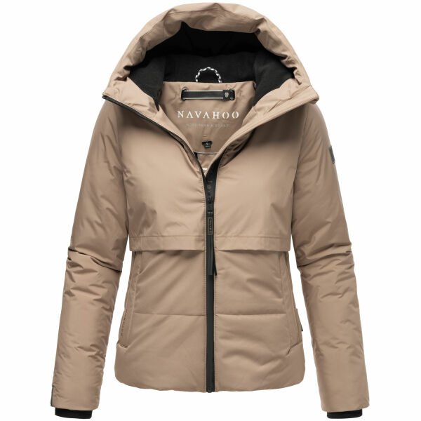 Navahoo Liebesküken XIV Damen Winterjacke Taupe Grey Größe XL - Gr. 42