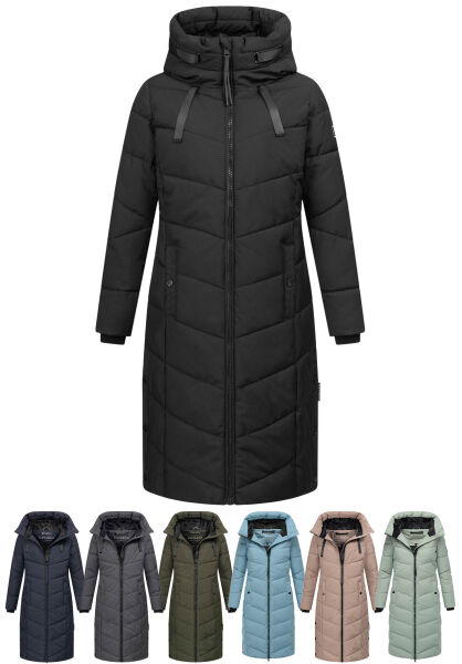 Navahoo Schmatzibaer lange Damen Winter Steppjacke