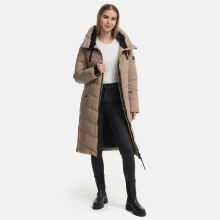 Navahoo Schmatzibaer XIV Damen Winterjacke Taupe Grey Größe XXXL - Gr. 46