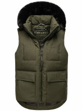 Navahoo Zimthaeschen Damen Winterweste Dark Olive-Größe XL - Gr. 42