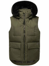 Navahoo Zimthaeschen Damen Winterweste Dark Olive-Größe XXL - Gr. 44