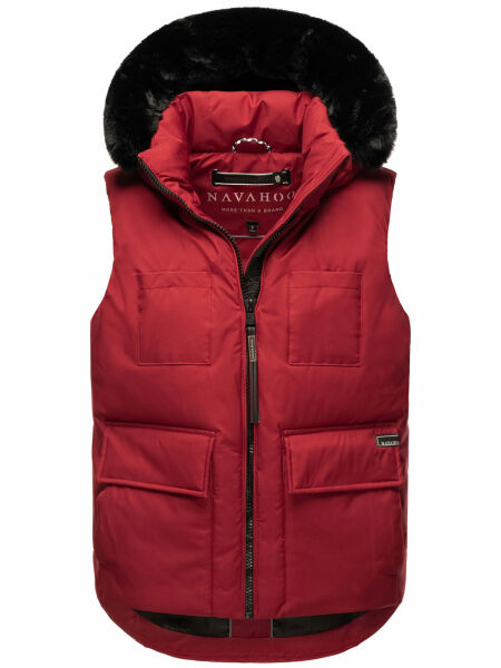 Navahoo Zimthaeschen Damen Winterweste Dark Red-Größe XXL - Gr. 44