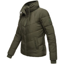 Navahoo Liebesfee Damen Winterjacke Dark Olive Größe L - Gr. 40