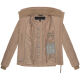 Navahoo Liebesfee Damen Winterjacke Taupe Grey Größe M - Gr. 38
