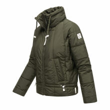 Navahoo Luftzauber Damen Winterjacke Dark Olive Größe S - Gr. 36