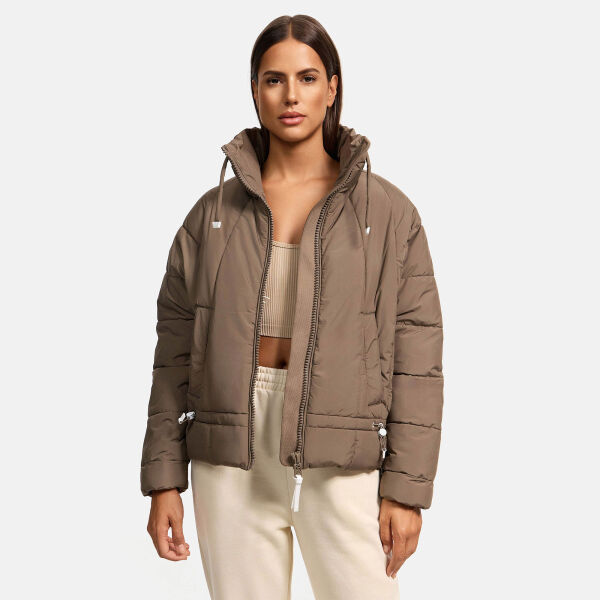 Navahoo Luftzauber Damen Winterjacke Stone Brown Größe S - Gr. 36