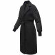 Marikoo Tjadee Damen Winter Wickelmantel Schwarz-Größe M - Gr. 38
