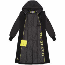 Marikoo Tjadee Damen Winter Wickelmantel Schwarz-Größe XXL - Gr. 44