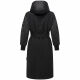Marikoo Tjadee Damen Winter Wickelmantel Schwarz-Größe XXL - Gr. 44