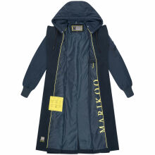 Marikoo Tjadee Damen Winter Wickelmantel Navy-Größe XS - Gr. 34