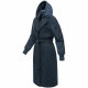 Marikoo Tjadee Damen Winter Wickelmantel Navy-Größe XXL - Gr. 44