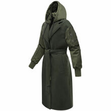 Marikoo Tjadee Damen Winter Wickelmantel Dark Olive-Größe XS - Gr. 34