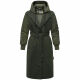 Marikoo Tjadee Damen Winter Wickelmantel Dark Olive-Größe S - Gr. 36