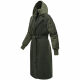 Marikoo Tjadee Damen Winter Wickelmantel Dark Olive-Größe XXXL - Gr. 46