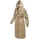 Marikoo Tjadee Damen Winter Wickelmantel Sand Beige-Größe S - Gr. 36