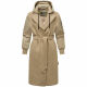 Marikoo Tjadee Damen Winter Wickelmantel Sand Beige-Größe XXL - Gr. 44