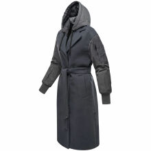 Marikoo Tjadee Damen Winter Wickelmantel Anthrazit-Größe XXL - Gr. 44