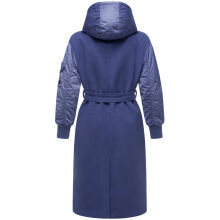 Marikoo Tjadee Damen Winter Wickelmantel Blue Violet-Größe M - Gr. 38