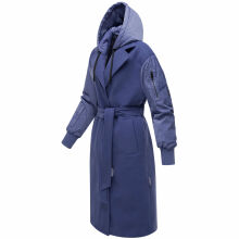 Marikoo Tjadee Damen Winter Wickelmantel Blue Violet-Größe M - Gr. 38