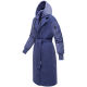 Marikoo Tjadee Damen Winter Wickelmantel Blue Violet-Größe M - Gr. 38