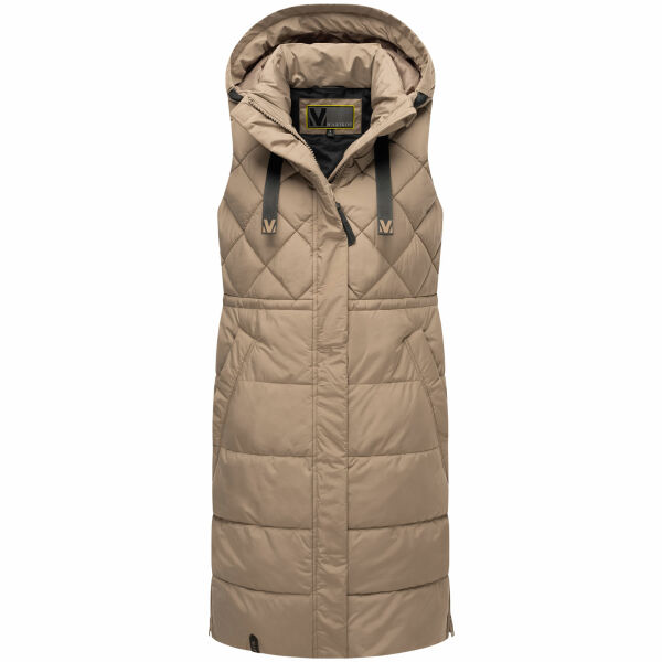 Marikoo Narikaa Damen Winterweste Taupe Grey Größe XL - Gr. 42