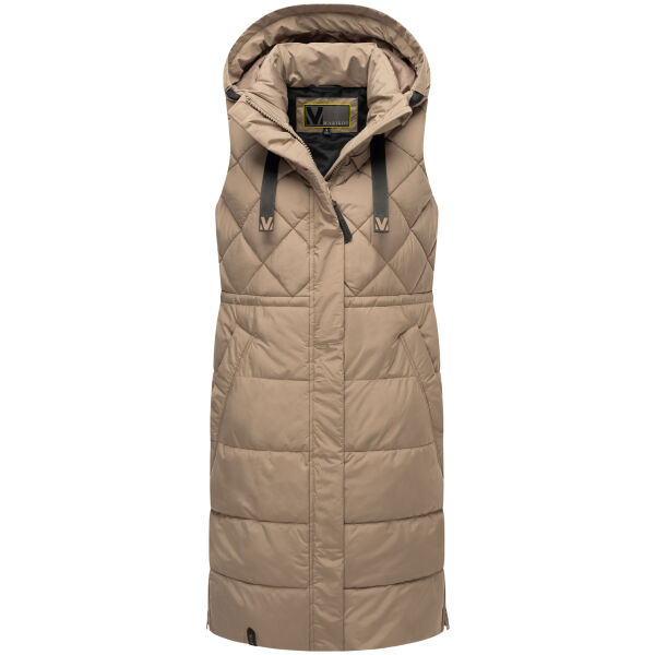 Marikoo Narikaa Damen Winterweste Taupe Grey Größe XXXL - Gr. 46