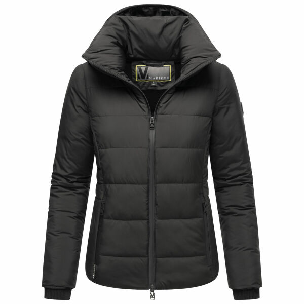 Marikoo Radaa Damen Stepp Jacke Schwarz Größe L - Gr. 40