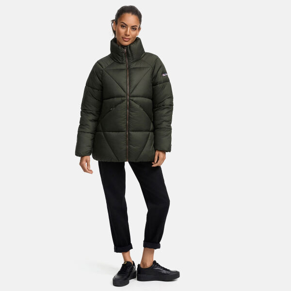Navahoo Schokolinaa Damen Winter Steppjacke Olive Größe M - Gr. 38